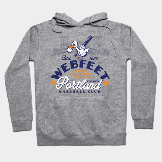 Portland Webfeet Baseball Hoodie by MindsparkCreative